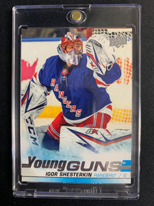 2019-20 UPPER DECK UPDATE HOCKEY #528 NEW YORK RANGERS - IGOR SHESTERKIN YOUNG GUNS ROOKIE CARD - MINT!