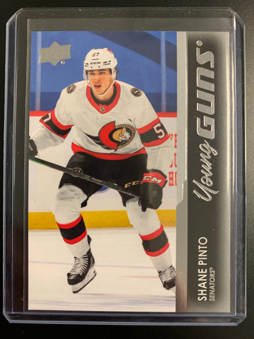 2021-22 UPPER DECK S1 HOCKEY #246 OTTAWA SENATORS - SHANE PINTO YOUNG GUNS ROOKIE CARD