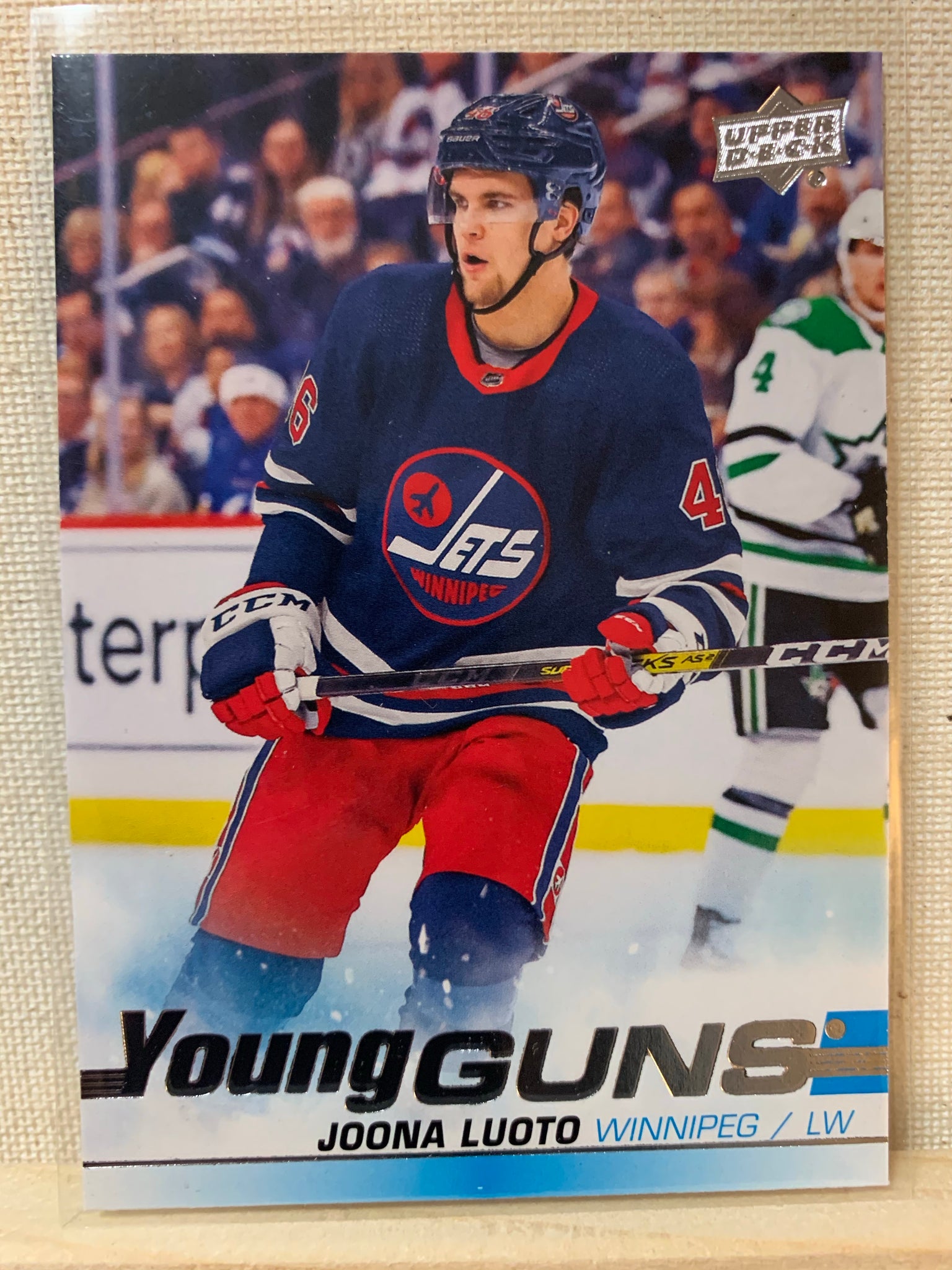 2019-20 UPPER DECK HOCKEY #487 WINNIPEG JETS - JOONA LUOTO YOUNG GUNS ROOKIE CARD RAW