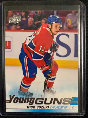 2019-20 UPPER DECK HOCKEY #471 MONTREAL CANADIENS - NICK SUZUKI YOUNG GUNS ROOKIE CARD