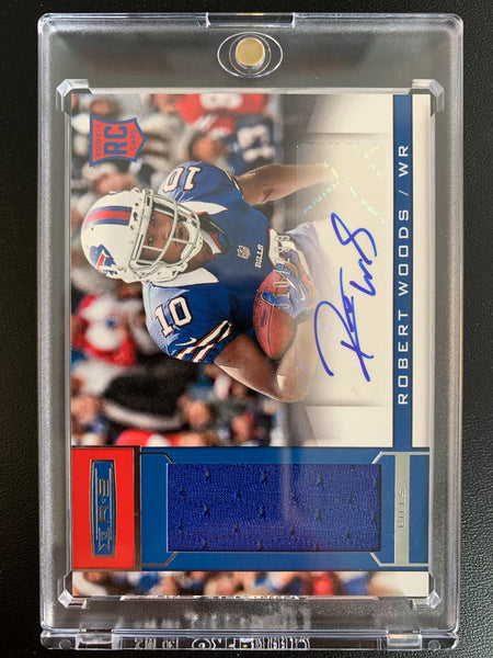 2013 PANINI ROOKIES & STARS FOOTBALL #230 BUFFALO BILLS - ROBERT WOODS ROOKIE AUTO PATCH 010/299