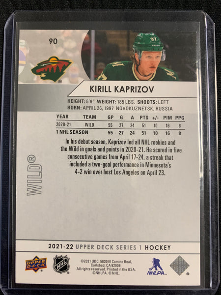 2021-22 UPPER DECK S1 HOCKEY #90 MINNESOTA WILD - KIRILL KAPRIZOV SP SUIT VARIANT