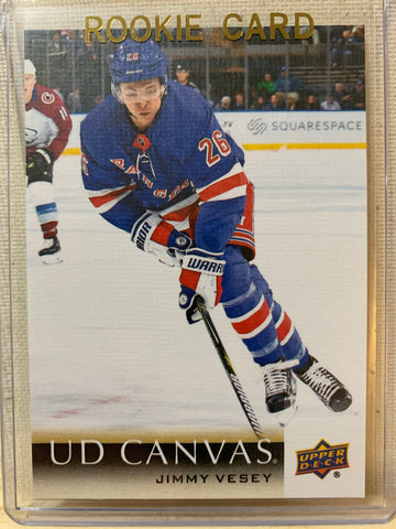 2018-19 UPPER DECK HOCKEY #C174 NEW YORK RANGERS - JIMMY VESEY CANVAS CARD RAW