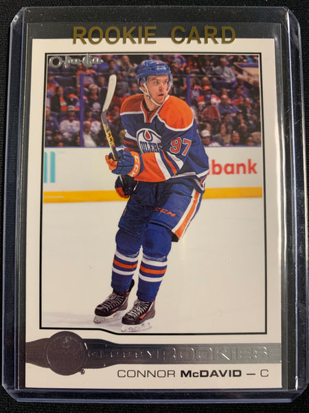 2015-16 UD OPC HOCKEY #R-1 EDMONTON OILERS - CONNOR MCDAVID O-PEE-CHEE GLOSSY ROOKIES ROOKIE CARD