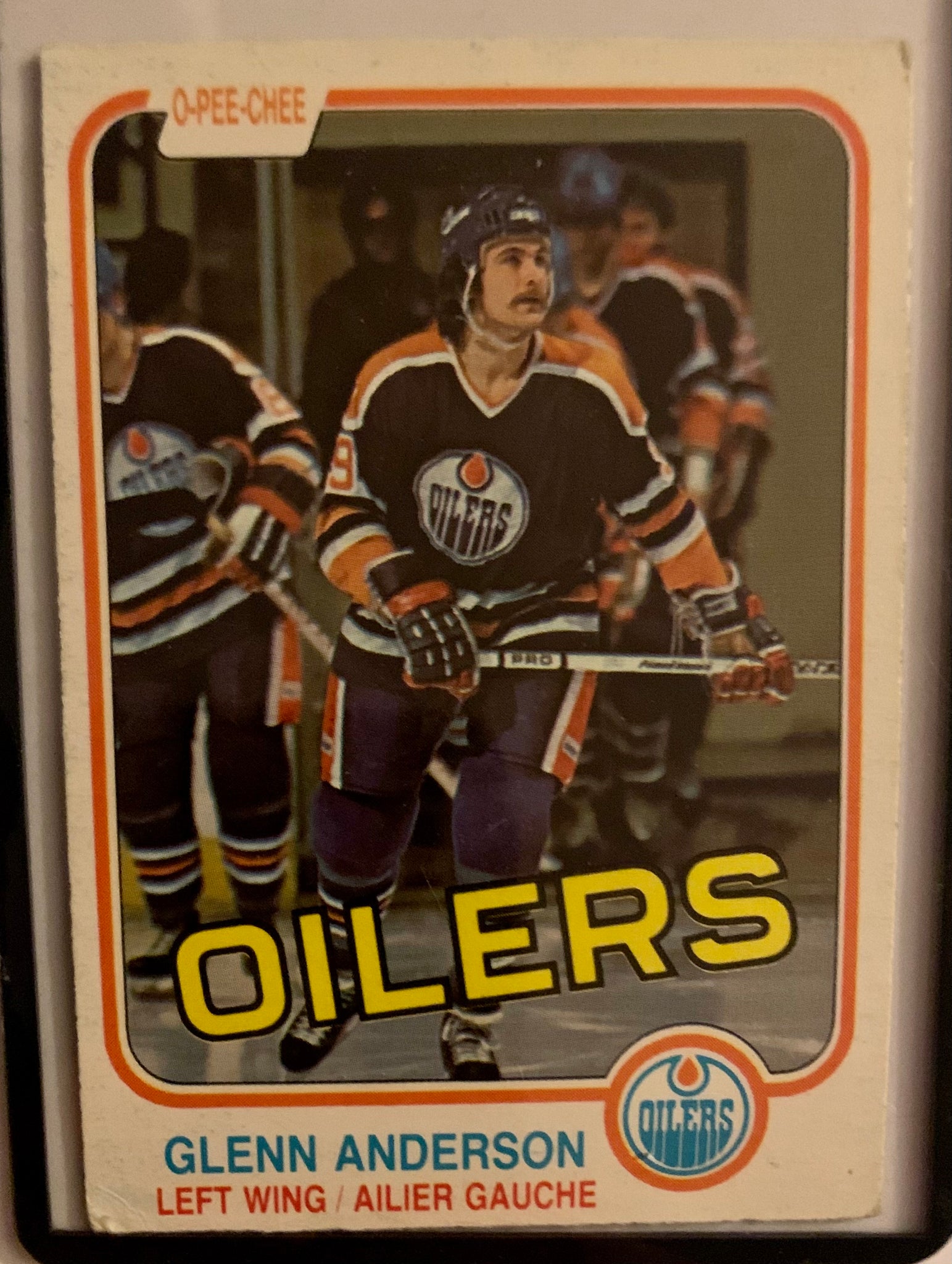 1981-82 O-PEE-CHEE HOCKEY #108 EDMONTON OILERS - GLENN ANDERSON ROOKIE CARD RAW