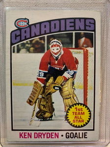 1976-77 O-PEE-CHEE HOCKEY #200 MONTREAL CANADIENS - KEN DRYDEN CARD RAW