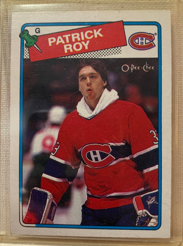 1988-89 O-PEE-CHEE HOCKEY #116 MONTREAL CANADIENS - PATRICK ROY CARD RAW