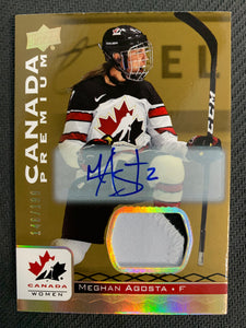 2017 UPPER DECK TEAM CANADA WOMENS HOCKEY #33 - MEGHAN ACOSTA PREMIUM PATCH AUTOGRAPH #'D146/199